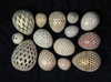 Composition of 14 porcelain eggs, 2004.