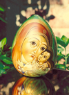 The easter egg with the icon of Our Lady of Korsun